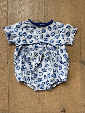 Shell Print Bubble Romper